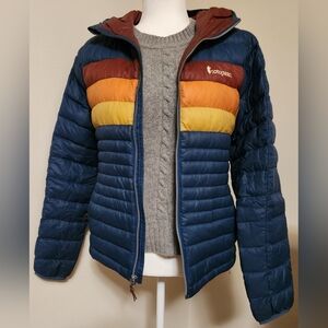 COTOPAXI Fuego Navy Blue Hooded Puffer Jacket